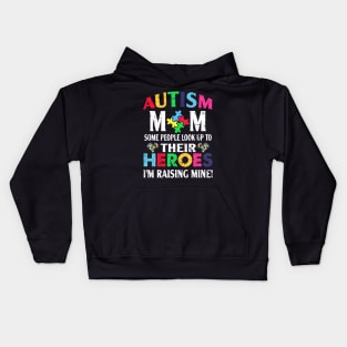 Autism T-ShirtAutism Autism Mom Shirt My Son Is Hero Autism Awareness Costume Kids Hoodie